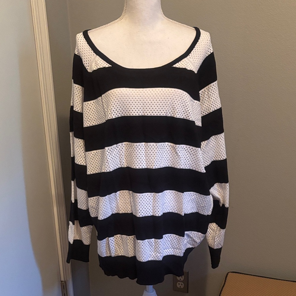 Black and White Striped Sweater